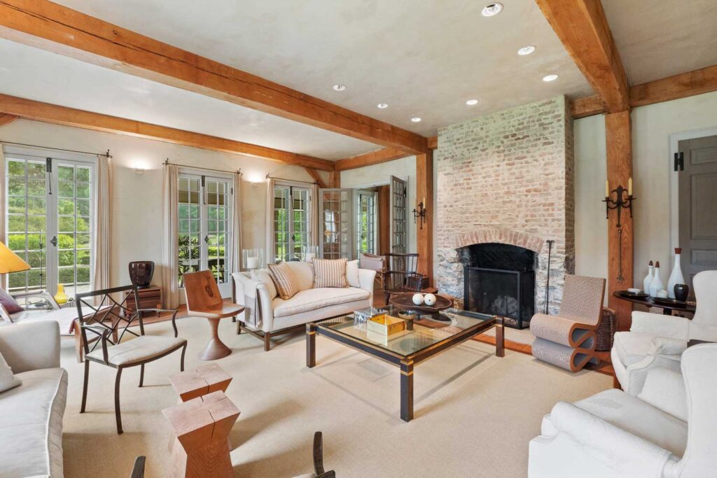 Living Room and Fireplace Real Estate Photography