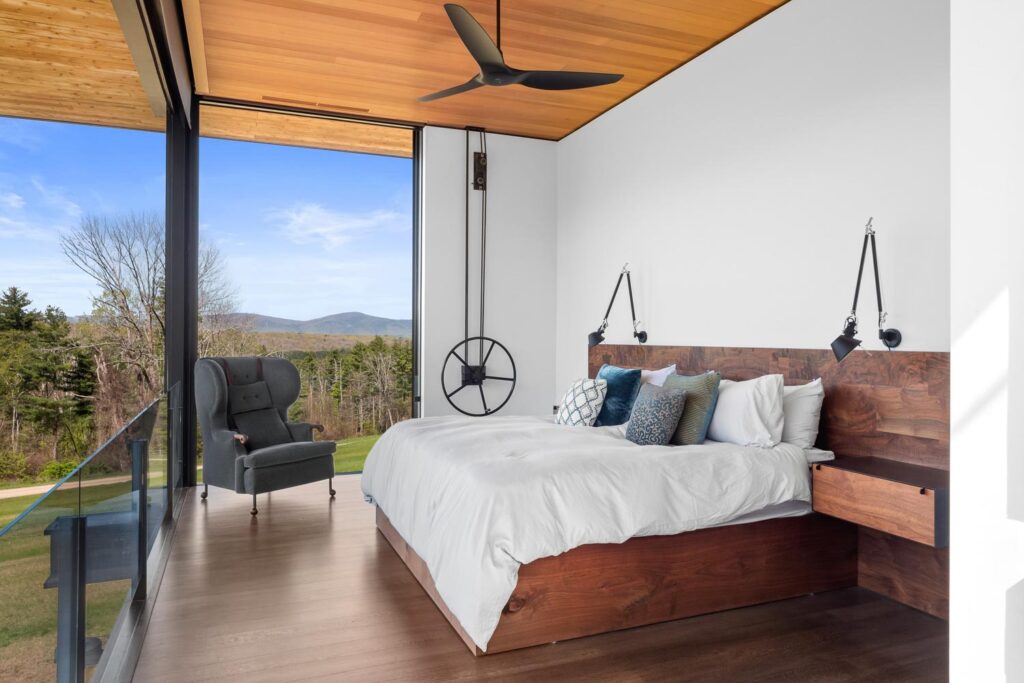 Modern Bedroom with View Real Estate Photo